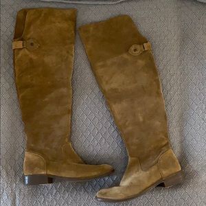 Frye suede over the knee boots